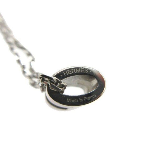 HERMES Pop Ash Mini Necklace Pink/Silver 1635 - Picture 5 of 5